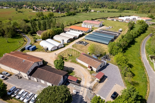 Vue aérienne de la station d'expérimentation de Saint-Seurin-sur-l’Isle